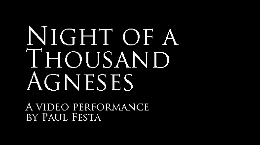 Night of a Thousand Agneses - a video performance installation by Paul Festa